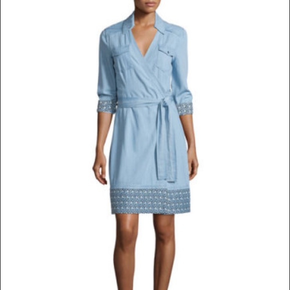 DVF Chambray Wrap Dress